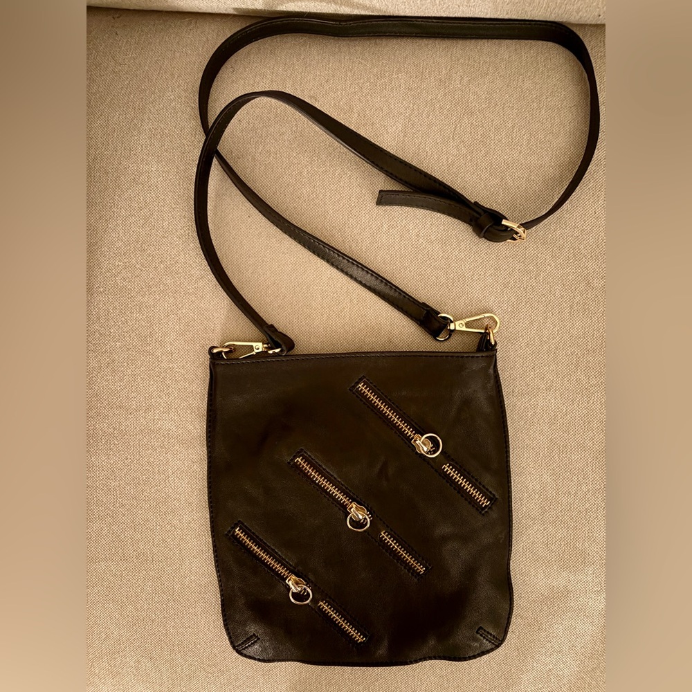 Beautiful, black crossbody purse bag